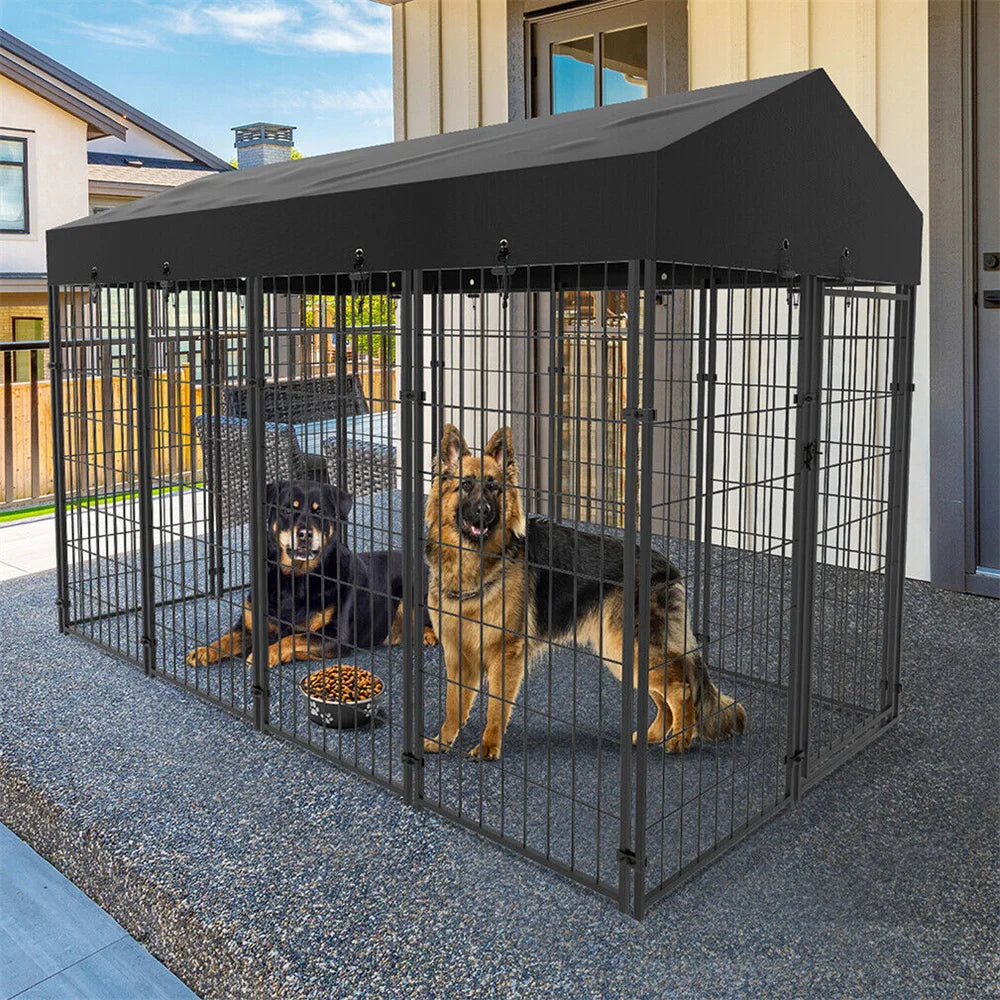 Borwarth Heavy Duty Dog Kennel Welded Metal Playpen Roof Cover