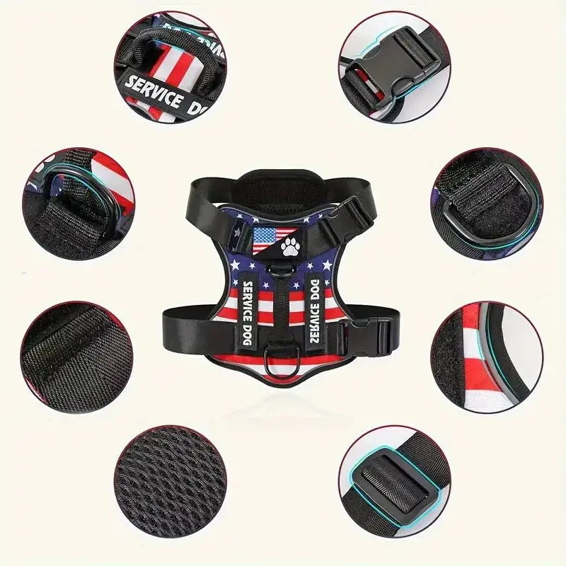 CN Zhejiang Escape Proof Dog Harness And Leash Set Reflective