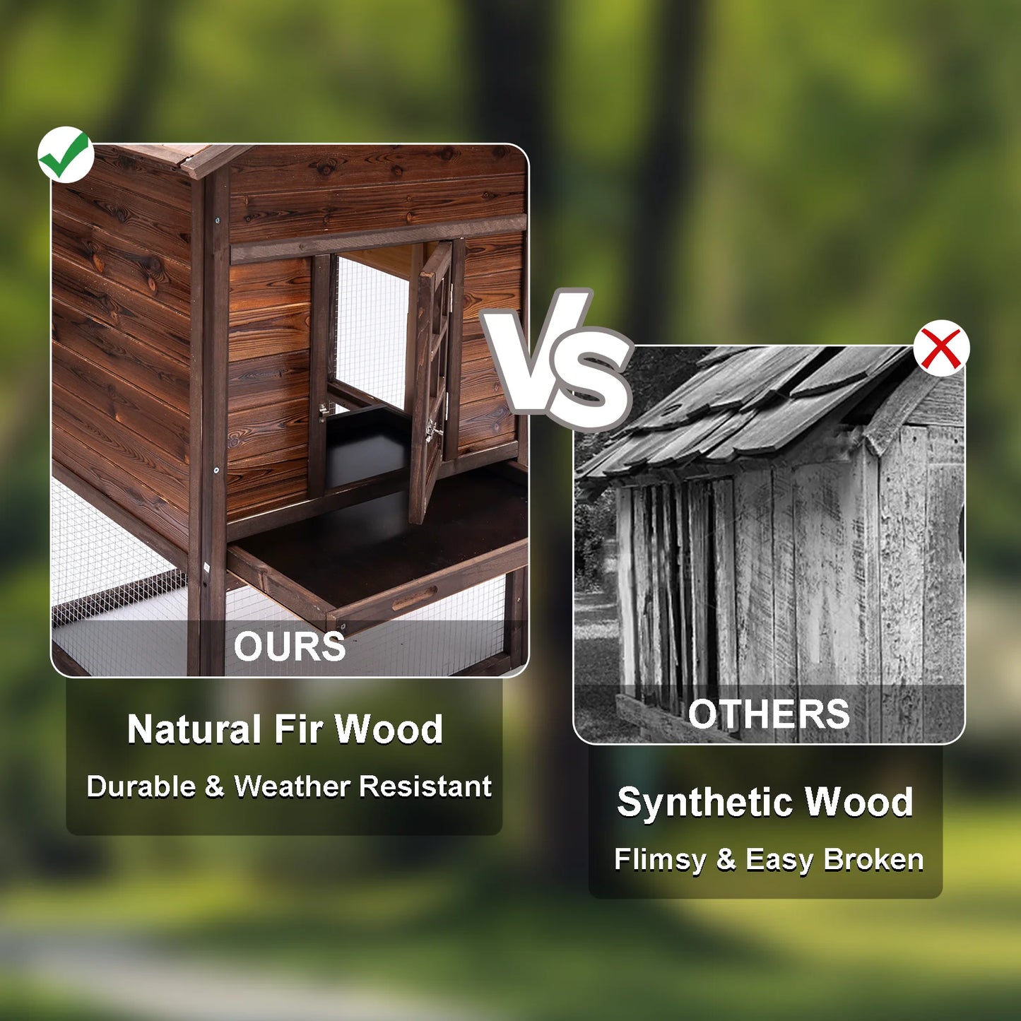 Hign-concerned Chicken Coop For 5 Chickens With Nesting Box