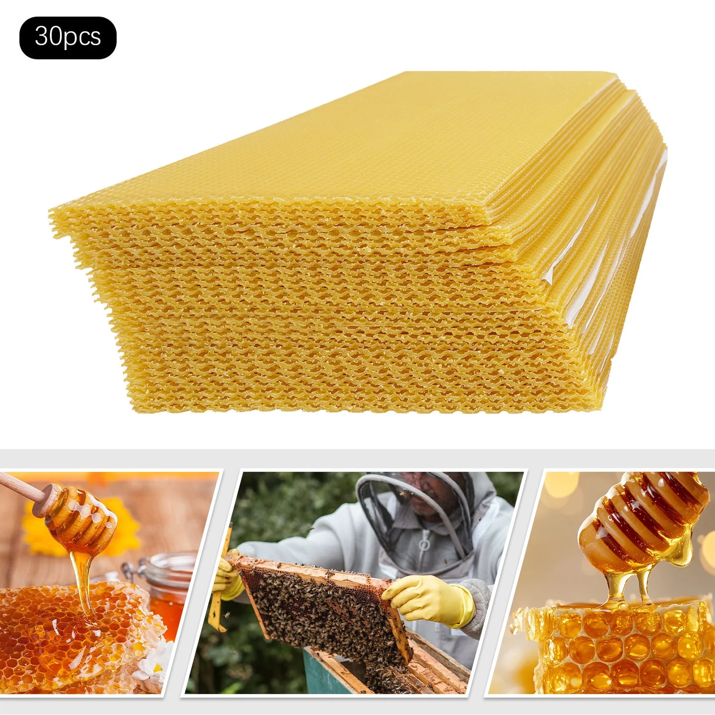 Beekeeping Starter Kit With Natural Beeswax Hive Foundations