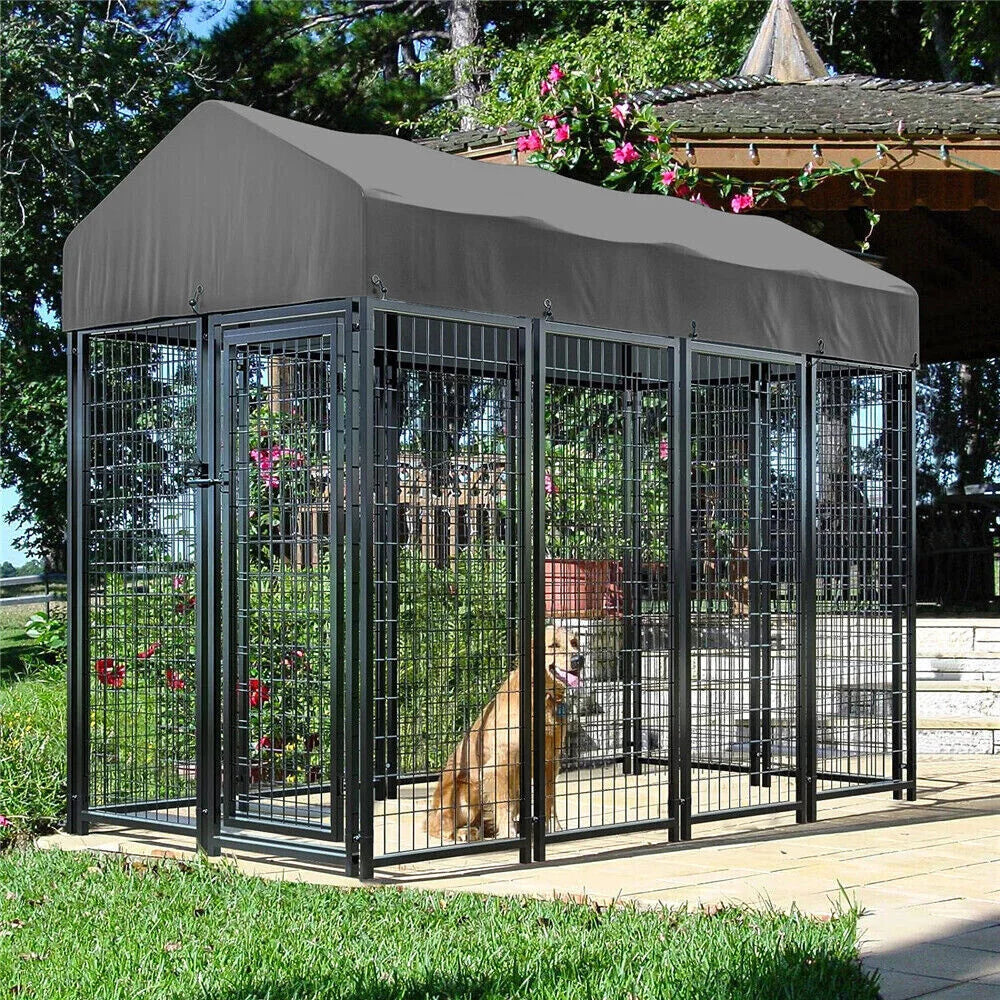 Borwarth Heavy Duty Dog Kennel Welded Metal Playpen Roof Cover