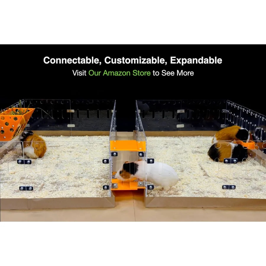 Extendable Wooden Cage For Small Animals Guinea Pigs Rabbits Quails