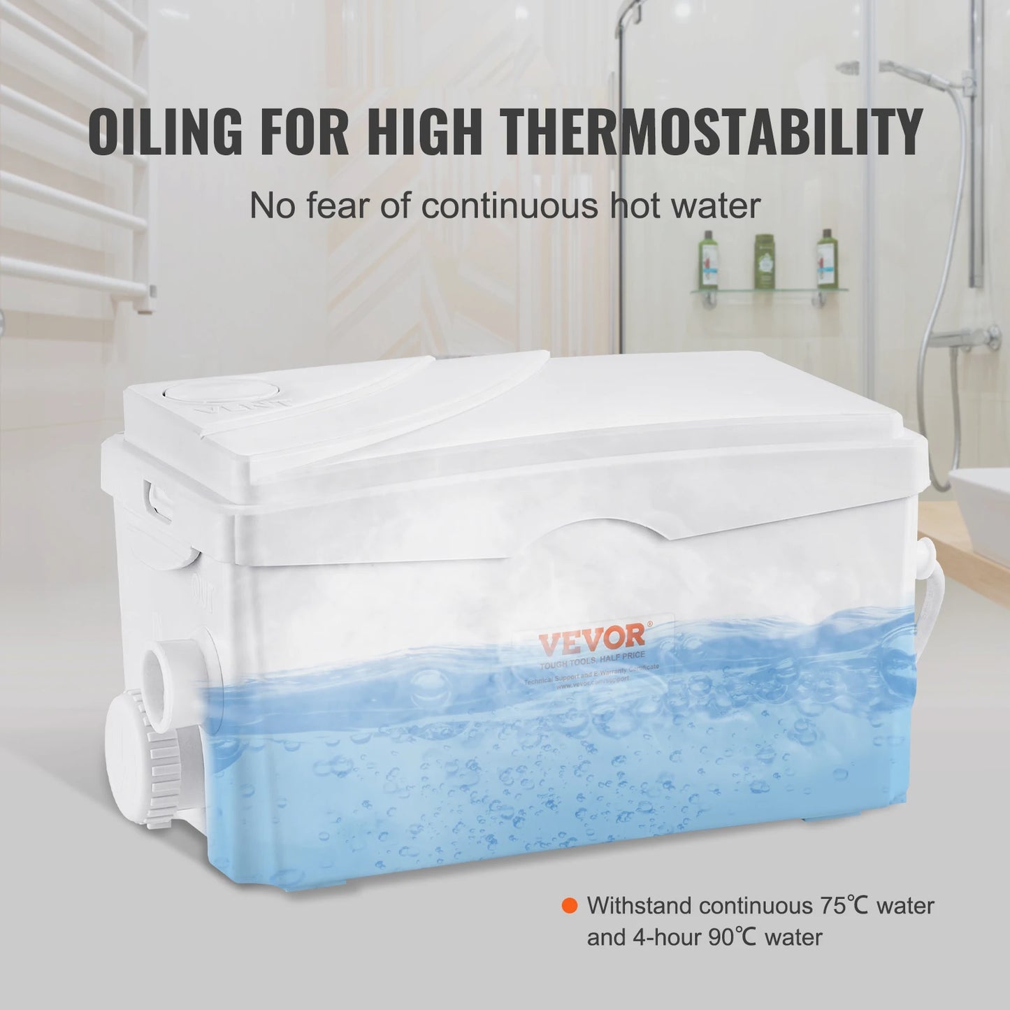 SucceBuy Macerator Pump 350W 6000 LPH Sewage Submersible Pump