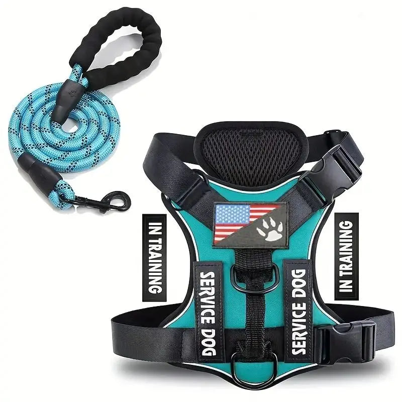 CN Zhejiang Escape Proof Dog Harness And Leash Set Reflective