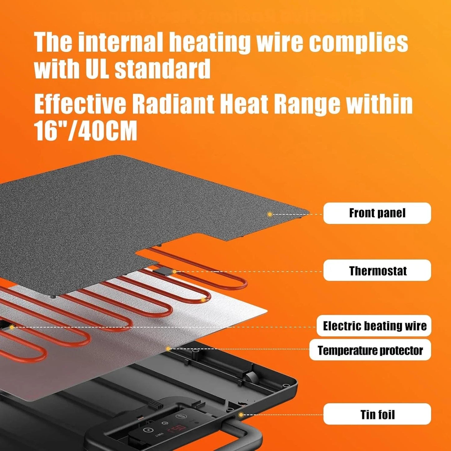 High Concerned Chicken Coop Heater Thermostatic Panel Adjustable Temperature