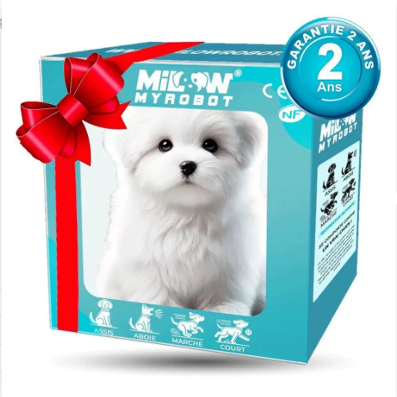 Minisocn Plush Robot Puppy Interactive Walking Toy Barking Tail Wagging