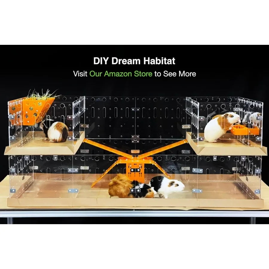 Extendable Wooden Cage For Small Animals Guinea Pigs Rabbits Quails
